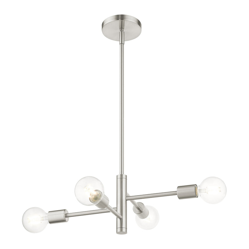 Bannister 4-Light Small Chandelier in Brushed Nickel