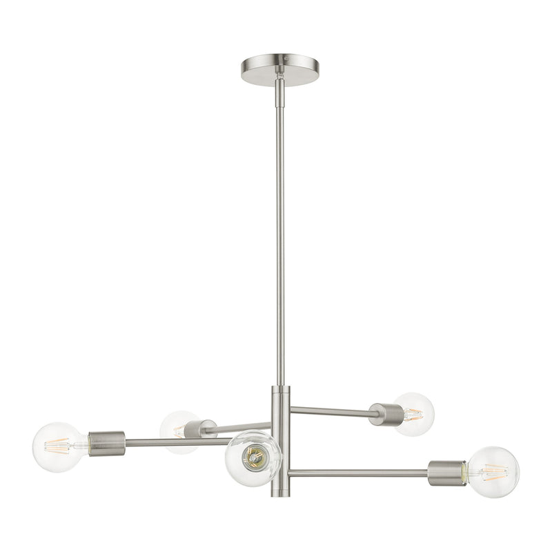 Bannister 5-Light Chandelier in Brushed Nickel