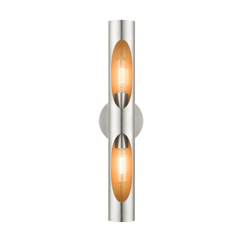 Novato 2-Light Large ADA Wall Sconce in Brushed Nickel