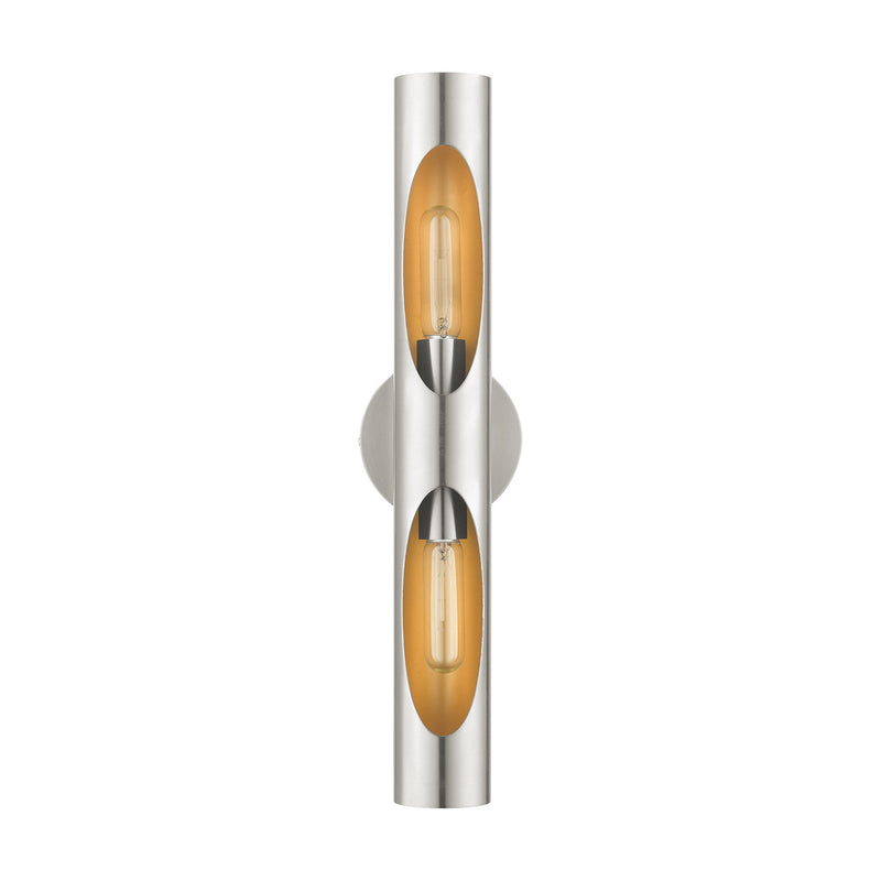 Novato 2-Light Large ADA Wall Sconce in Brushed Nickel