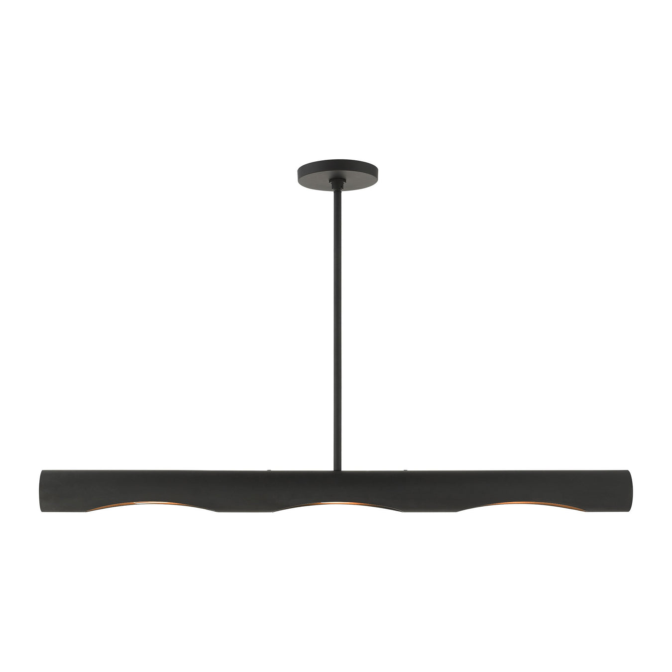 Novato 3-Light Medium Linear Chandelier in Black