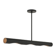 Novato 3-Light Medium Linear Chandelier in Black