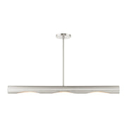 Novato 3-Light Medium Linear Chandelier in Brushed Nickel