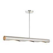 Novato 3-Light Medium Linear Chandelier in Brushed Nickel