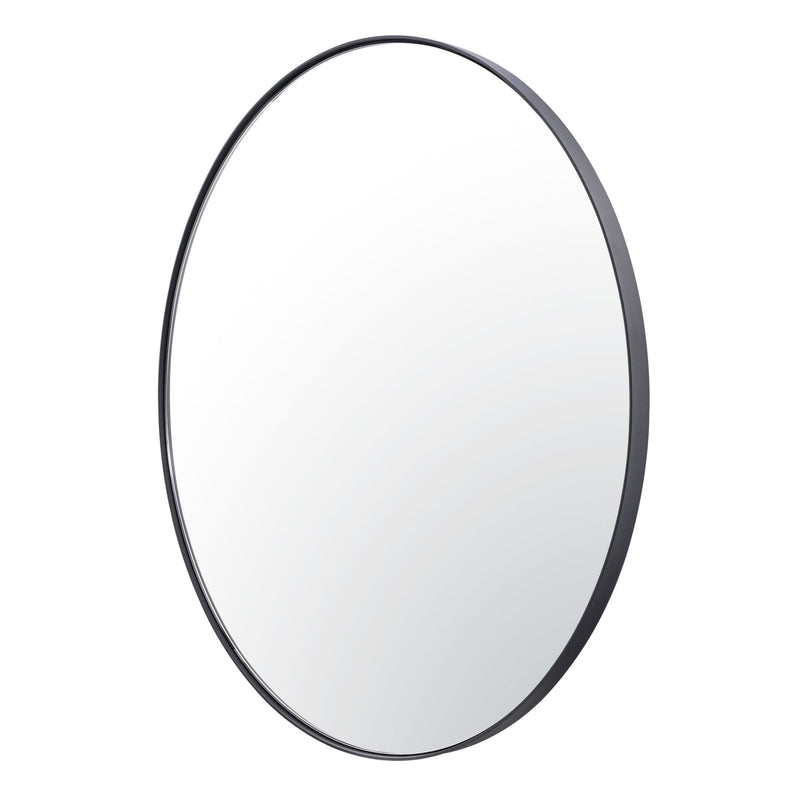 Tablet 30" Round Wall Mirror in Black