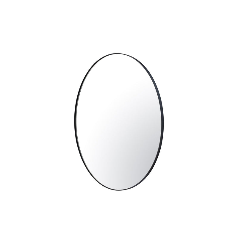 Tablet 22" x 30" Oval Wall Mirror in Black