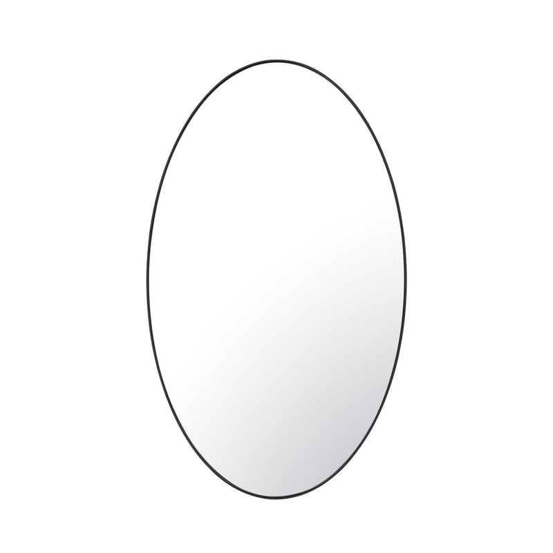 Tablet 24" x 40" Oval Wall Mirror in Black