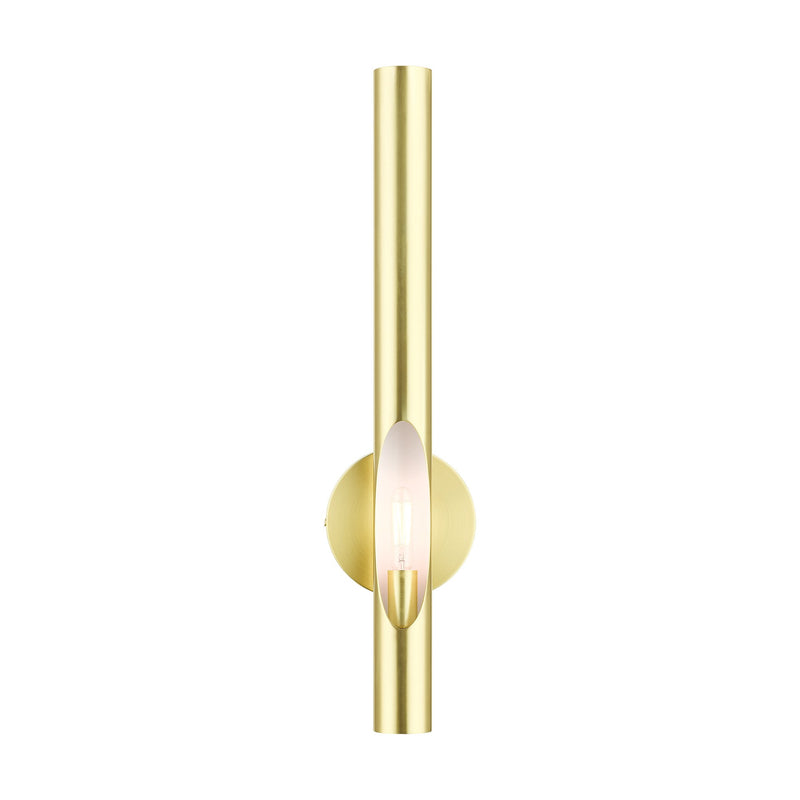Acra Tall ADA Wall Sconce in Satin Brass