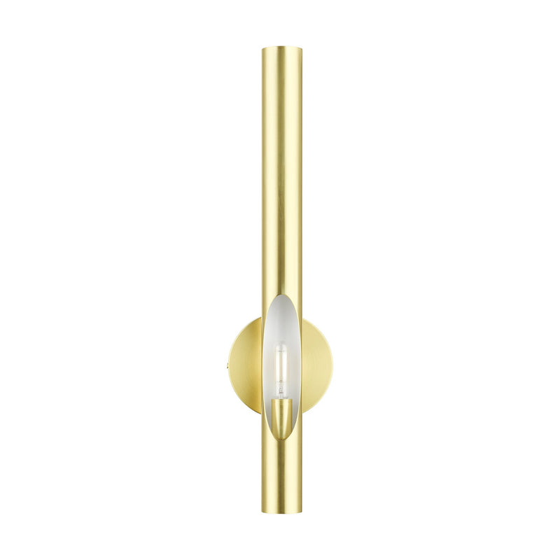Acra Tall ADA Wall Sconce in Satin Brass