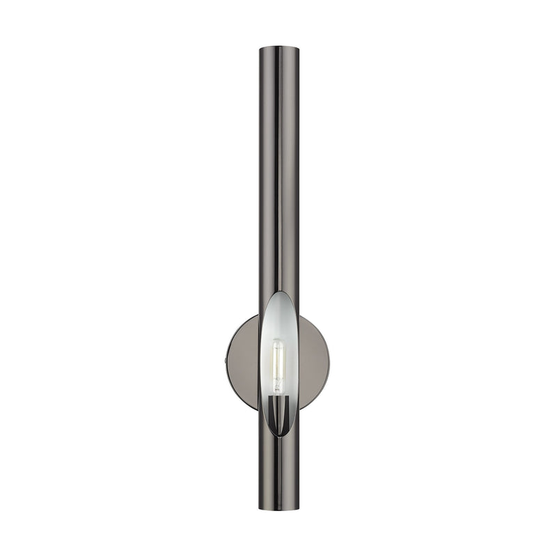 Acra Tall ADA Wall Sconce in Black Chrome