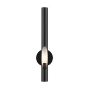 Acra Tall ADA Wall Sconce in Shiny Black