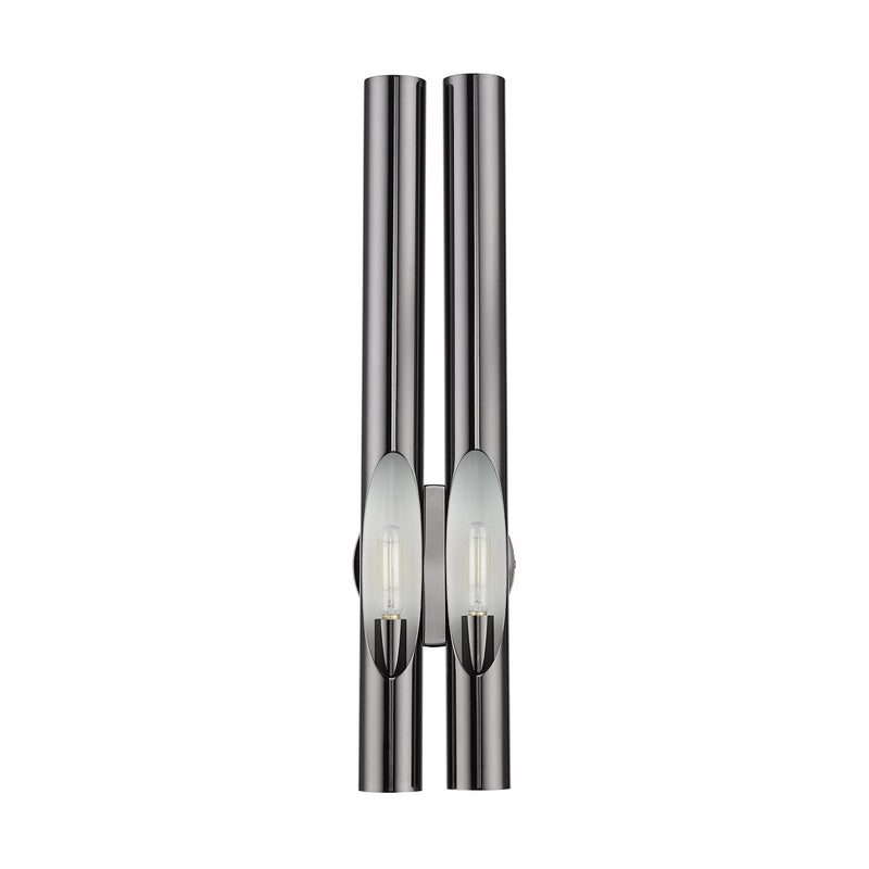 Acra 2-Light Large ADA Wall Sconce in Black Chrome