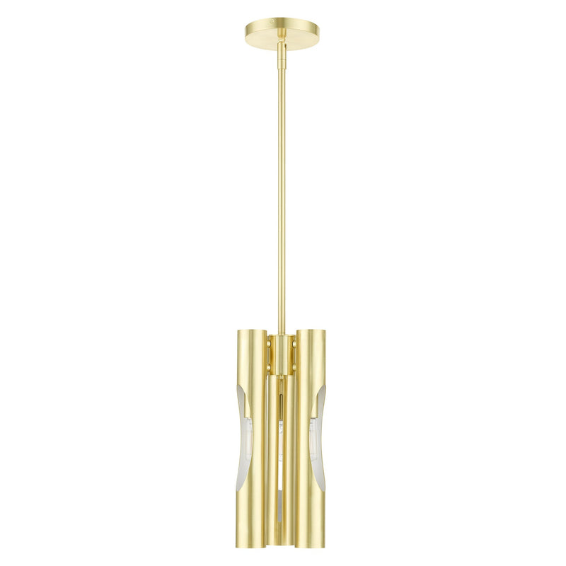 Acra 3-Light Chandelier in Satin Brass