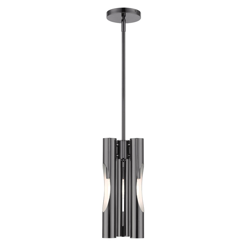 Acra 3-Light Chandelier in Black Chrome