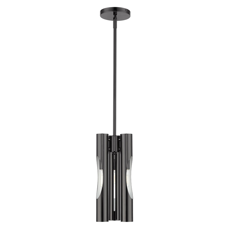 Acra 3-Light Chandelier in Black Chrome