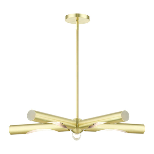 Acra 5-Light Chandelier in Satin Brass