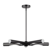 Acra 5-Light Chandelier in Black Chrome