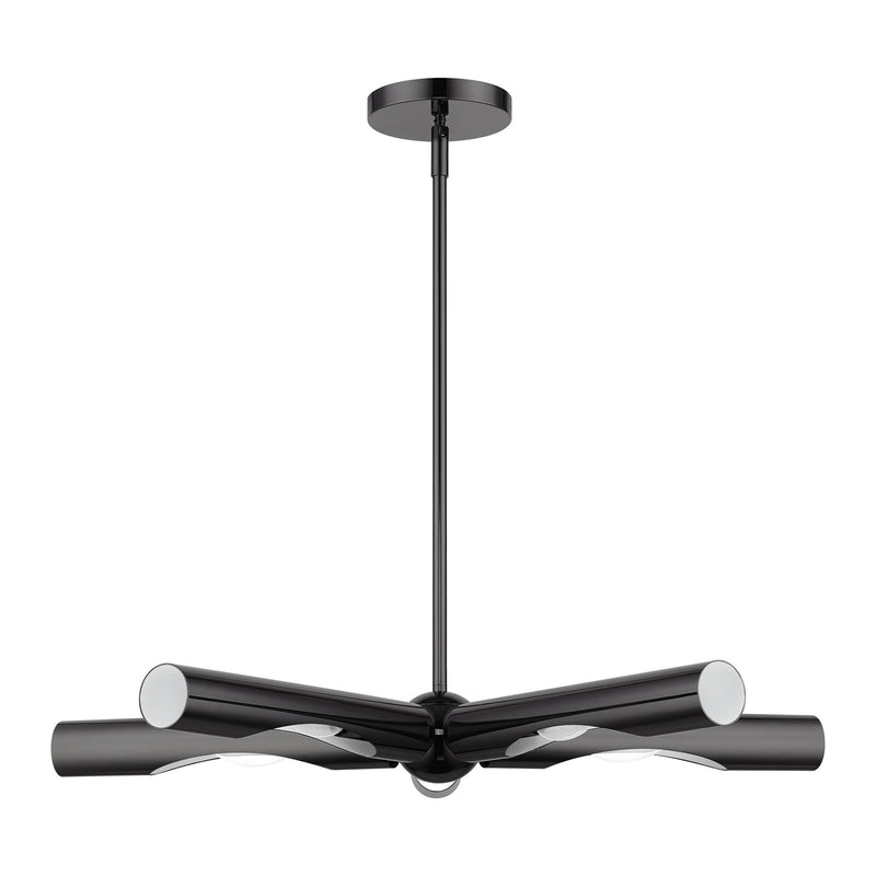 Acra 5-Light Chandelier in Black Chrome