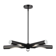 Acra 5-Light Chandelier in Black Chrome