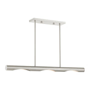 Acra 3-Light Linear Chandelier in Brushed Nickel