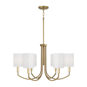 Adrian 6-Light Chandelier in Aged Brass