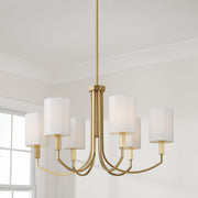 Adrian 6-Light Chandelier in Aged Brass