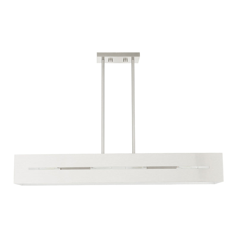 Soma 4-Light Linear Chandelier in Brushed Nickel