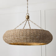 Morada 8-Light Pendant in Light Fawn and Matte Brass