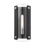 Barcelona ADA Wall Sconce in Black with Brushed Nickel Accents