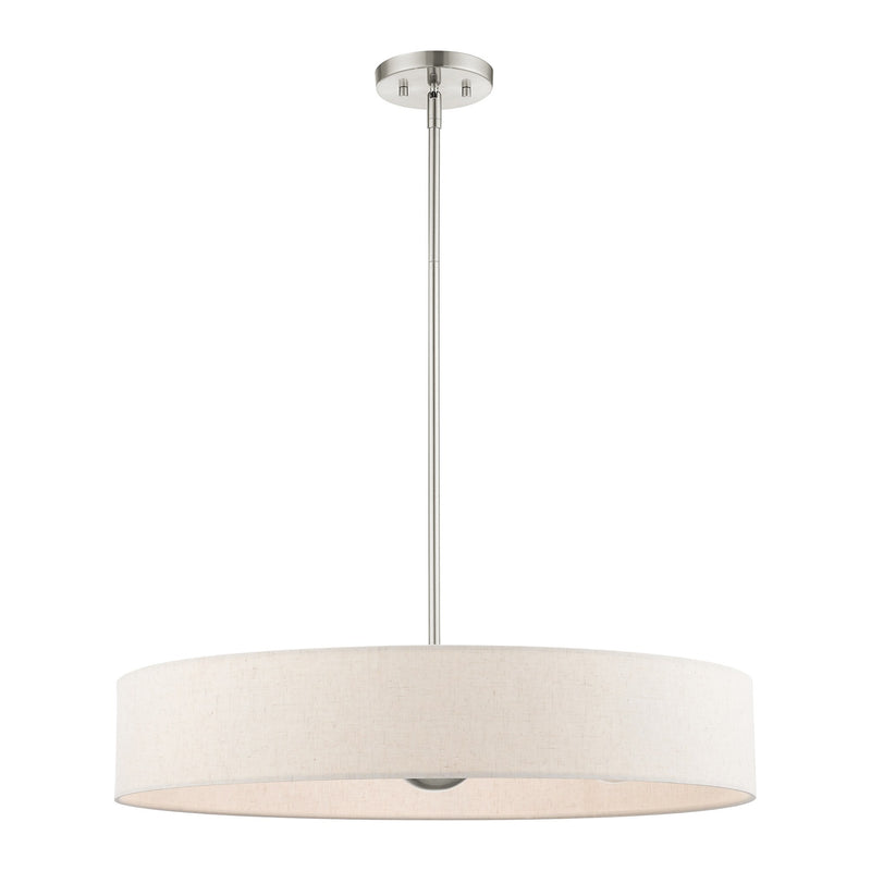 Venlo 5-Light Large Drum Pendant in Brushed Nickel