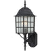 Adams 1-Light 18" Outoor Wall in Textured Black