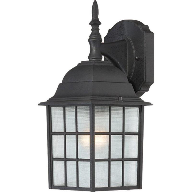 Adams 14" Outdoor Wall Lantern in Textured Black
