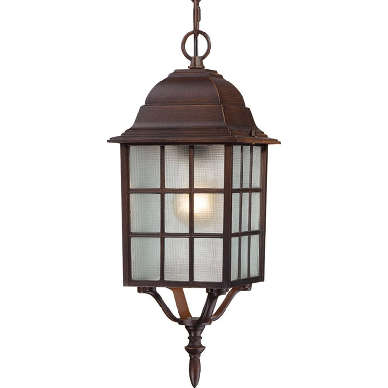 Adams Outdoor Lantern Pendant in Rustic Bronze