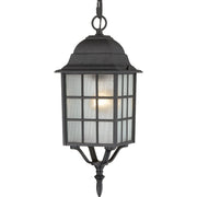 Adams Outdoor Lantern Pendant in Textured Black