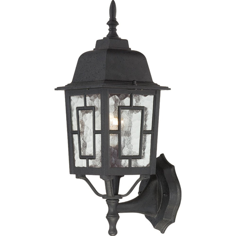 Banyan Large Outdoor Wall Lantern in Textured Black