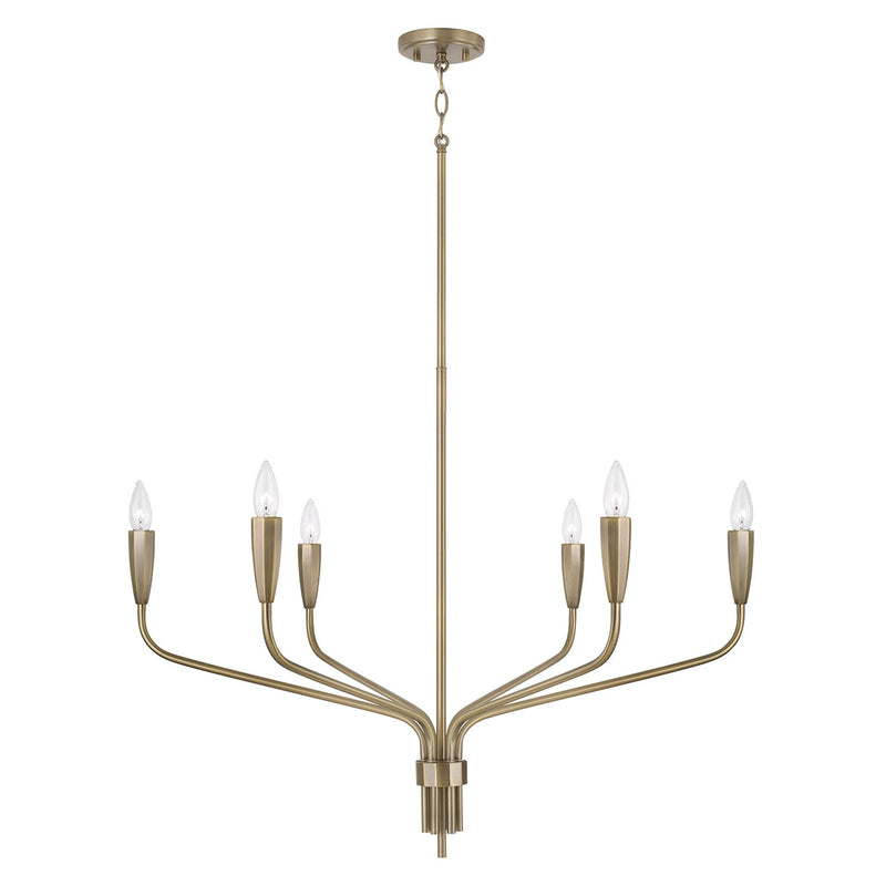 Palmer 6-Light Chandelier in Antiqued Brass