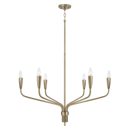 Palmer 6-Light Chandelier in Antiqued Brass