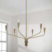 Palmer 6-Light Chandelier in Antiqued Brass