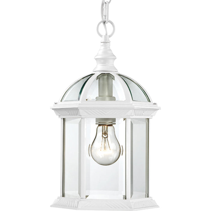 Boxwood 1-Light Outdoor Hanging in White