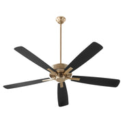 Ovation 60" 5-Blade Ceiling Fan in Aged Brass
