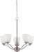 Patton 5 Light Chandelier/Up in Brushed Nickel