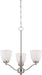 Patton 3 Light Chandelier/Up in Brushed Nickel