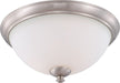 Patton 3 Light Flush Dome in Brushed Nickel
