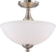 Patton 3 Light Semi-Flush in Brushed Nickel
