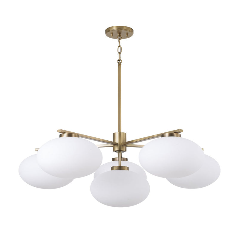 Soren 6-Light Chandelier in Aged Brass