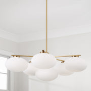 Soren 6-Light Chandelier in Aged Brass