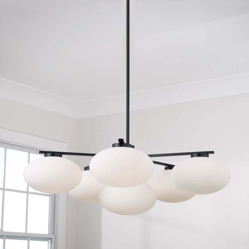 Soren 6-Light Chandelier in Matte Black