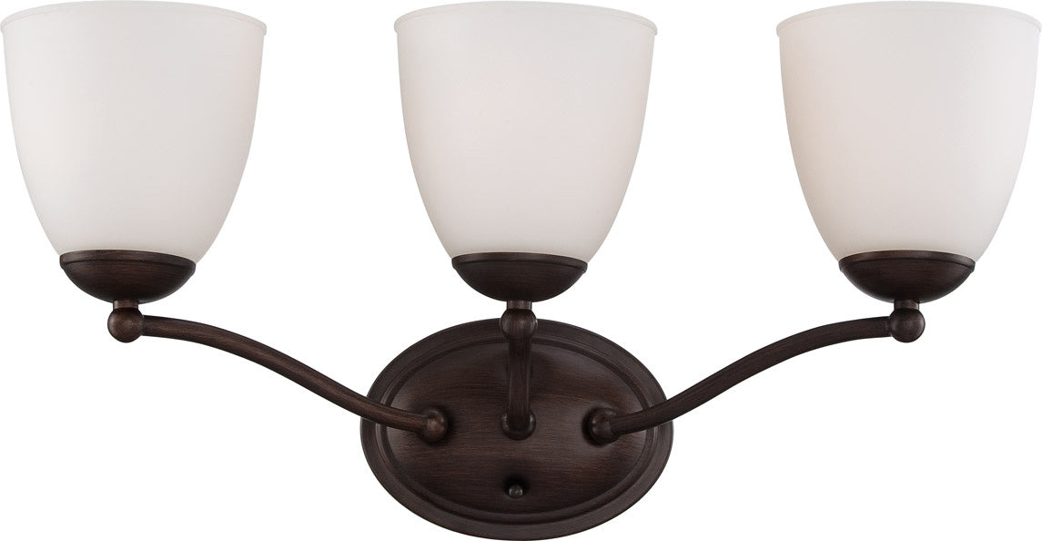 Patton 3 Light Vanity in Prairie Bronze