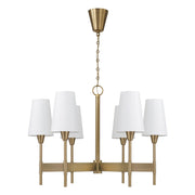 Leland 6-Light Chandelier in Aged Brass