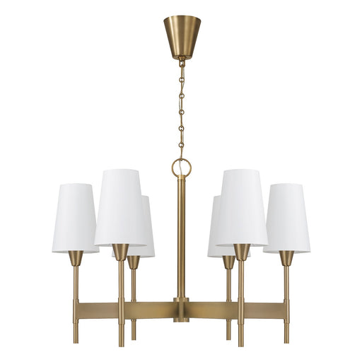 Leland 6-Light Chandelier in Aged Brass